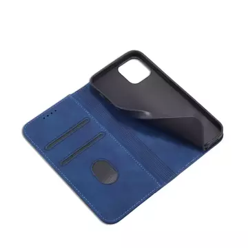 Magnet Fancy Case Case für iPhone 12 Pro Max Tasche Kartenetui Kartenhalter Blau