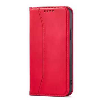 Magnet Fancy Case Case für iPhone 13 Pro Cover Card Wallet Card Stand Rot