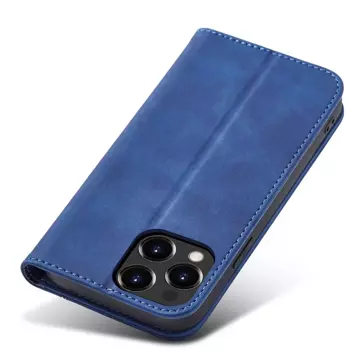 Magnet Fancy Case Case für iPhone 13 Pro Max Tasche Kartenetui Kartenhalter Blau