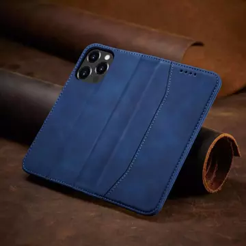 Magnet Fancy Case Case für iPhone 13 Pro Max Tasche Kartenetui Kartenhalter Blau