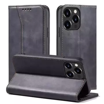 Magnet Fancy Case Case für iPhone 13 Pro Max Tasche Kartenetui Kartenhalter Schwarz