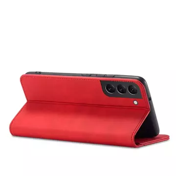 Magnet Fancy Case Cover für Samsung Galaxy S22 (S22 Plus) Tasche Brieftasche Kartenhalter Rot