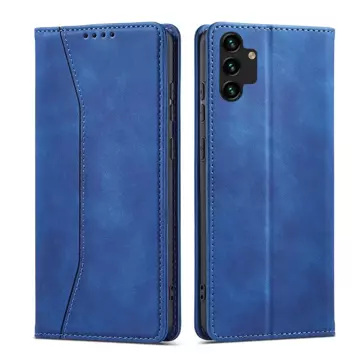 Magnet Fancy Case Hülle für Samsung Galaxy A13 5G Tasche Kartenetui Kartenständer Blau