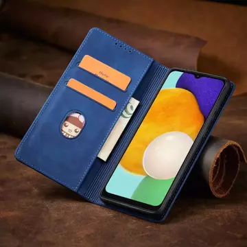 Magnet Fancy Case Hülle für Samsung Galaxy A13 5G Tasche Kartenetui Kartenständer Blau