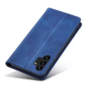 Magnet Fancy Case Hülle für Samsung Galaxy A13 5G Tasche Kartenetui Kartenständer Blau