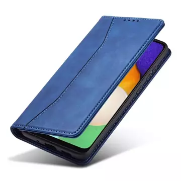 Magnet Fancy Case Hülle für Samsung Galaxy A13 5G Tasche Kartenetui Kartenständer Blau