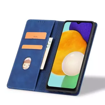 Magnet Fancy Case Hülle für Samsung Galaxy A13 5G Tasche Kartenetui Kartenständer Blau