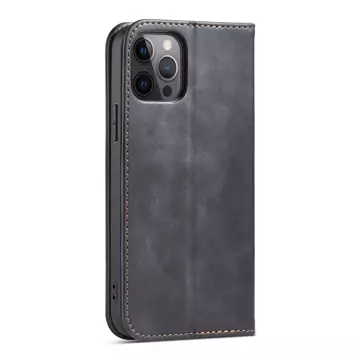 Magnet Fancy Case Hülle für iPhone 12 Pro Tasche Kartenetui Kartenständer Schwarz