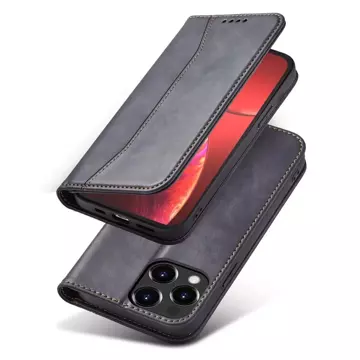 Magnet Fancy Case Hülle für iPhone 13 Pro Tasche Card Wallet Card Stand Schwarz