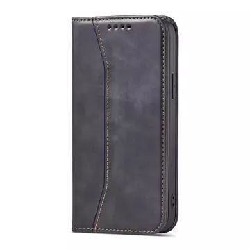 Magnet Fancy Case Hülle für iPhone 13 Pro Tasche Card Wallet Card Stand Schwarz