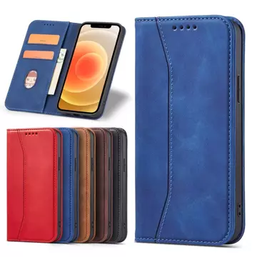 Magnet Fancy Case für iPhone 12 Pro Tasche Card Wallet Card Stand Blau