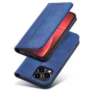 Magnet Fancy Case für iPhone 13 Pro Cover Card Wallet Card Stand Blau