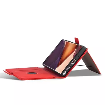 Magnet Kartenetui Hülle für Samsung Galaxy S22 Ultra Tasche Geldbörse Kartenhalter Rot