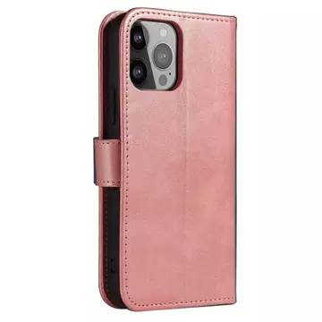 Magnet Phone Case für iPhone 13 Elegante Schutzhülle mit Flip-Cover und Standfunktion Pink