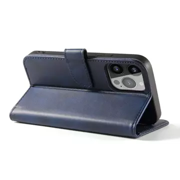 Magnet Phone Case für iPhone 14 Pro elegante Hülle mit Flipcover und Standfunktion blau