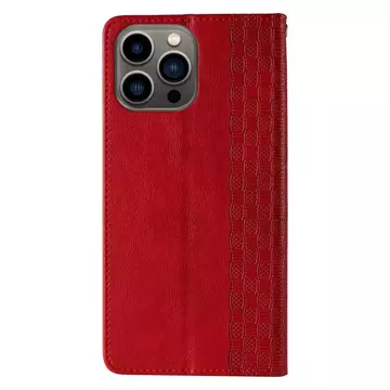 Magnet Strap Case Case für iPhone 13 Pro Pouch Wallet Mini Lanyard Anhänger Rot