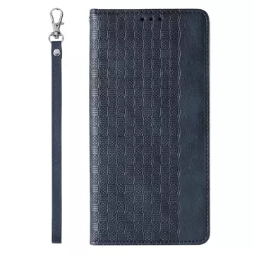 Magnet Strap Case Hülle für iPhone 13 Pro Max Tasche Geldbörse Mini Lanyard Anhänger Blau