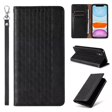 Magnet Strap Case für iPhone 12 Tasche Geldbörse Mini Lanyard Anhänger Schwarz