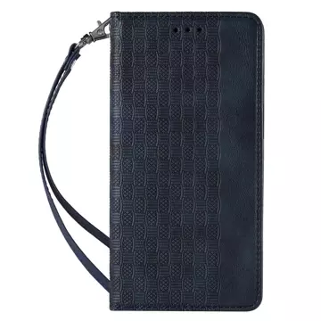 Magnetband Hülle Hülle für Samsung Galaxy S22 (S22 Plus) Tasche Geldbörse Mini Lanyard Anhänger Blau