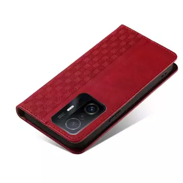 Magnetband Hülle Hülle für Xiaomi Redmi Note 11 Pro Pouch Wallet Mini Lanyard Anhänger Rot