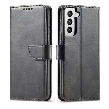 Magnetic Flip Wallet Alogy Ledertasche für Samsung Galaxy S22 Plus Schwarz