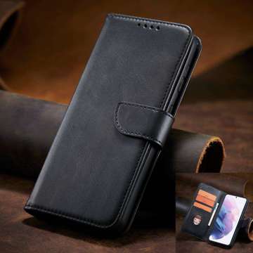 Magnetic Flip Wallet Alogy Ledertasche für Samsung Galaxy S22 Plus Schwarz