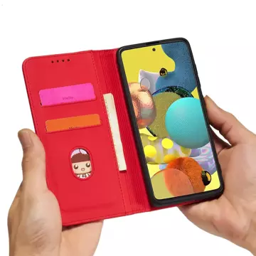 Magnetkartenetui Hülle für Xiaomi Redmi Note 11 Pouch Wallet Card Holder Red