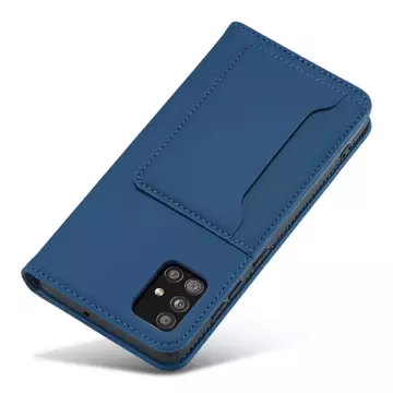 Magnetkartenetui für Xiaomi Redmi Note 11 Pro Pouch Card Wallet Kartenhalter Blau