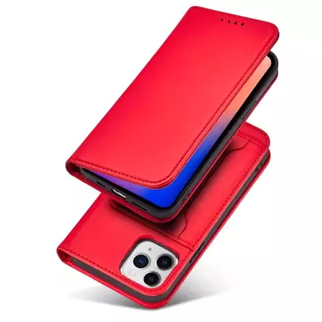 Magnetkartenetui für iPhone 12 Cover Kartenetui Kartenständer rot