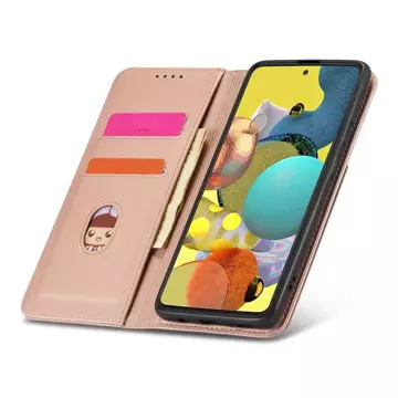 Magnetkartenhülle Hülle für Samsung Galaxy A53 5G Tasche Geldbörse Kartenhalter Pink