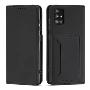 Magnetkartenhülle Hülle für Xiaomi Redmi Note 11 Tasche Brieftasche Kartenhalter Schwarz