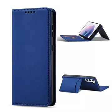 Magnetkartenhülle für Samsung Galaxy S22 (S22 Plus) Tasche Kartenetui Kartenhalter Blau