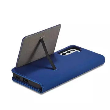 Magnetkartenhülle für Samsung Galaxy S22 (S22 Plus) Tasche Kartenetui Kartenhalter Blau