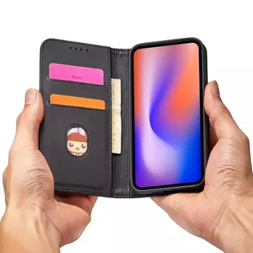 Magnetkartenhülle für iPhone 12 Cover Card Wallet Kartenständer schwarz