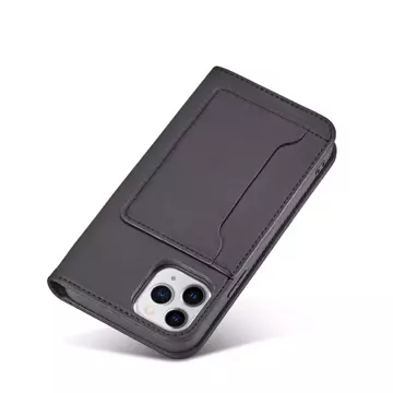 Magnetkartenhülle für iPhone 12 Cover Card Wallet Kartenständer schwarz