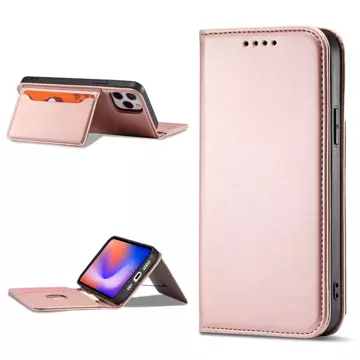 Magnetkartenhülle für iPhone 12 Pro Max Tasche Kartenetui Kartenhalter Pink