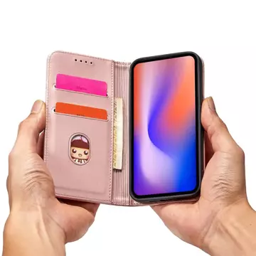 Magnetkartenhülle für iPhone 12 Pro Max Tasche Kartenetui Kartenhalter Pink