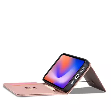 Magnetkartenhülle für iPhone 12 Pro Max Tasche Kartenetui Kartenhalter Pink