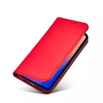 Magnetkartenhülle für iPhone 12 Pro Max Tasche Kartenetui Kartenhalter Rot