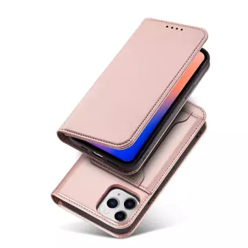 Magnetkartenhülle für iPhone 12 Pro Tasche Kartenetui Kartenhalter Rosa