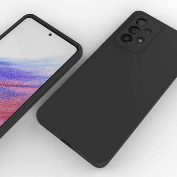 Matte Hülle Telefonbeständige Abdeckung 3mk Matt Hülle für Samsung Galaxy A53 5G Schwarzes Glas