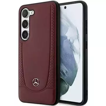 Mercedes Hülle für Samsung Galaxy S23 HardCase Leder Urban Bengale rot