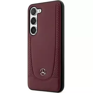 Mercedes Hülle für Samsung Galaxy S23 HardCase Leder Urban Bengale rot