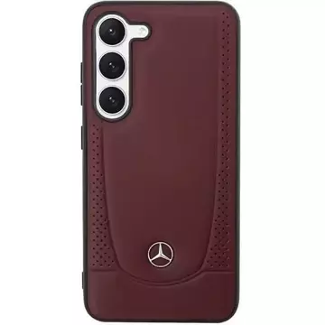 Mercedes Hülle für Samsung Galaxy S23 HardCase Leder Urban Bengale rot