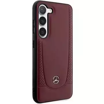 Mercedes Hülle für Samsung Galaxy S23 HardCase Leder Urban Bengale rot