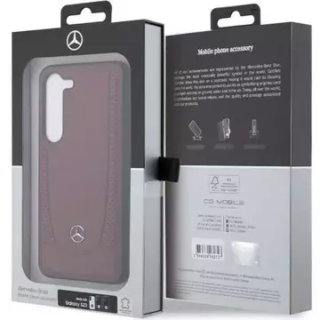 Mercedes Hülle für Samsung Galaxy S23 HardCase Leder Urban Bengale rot