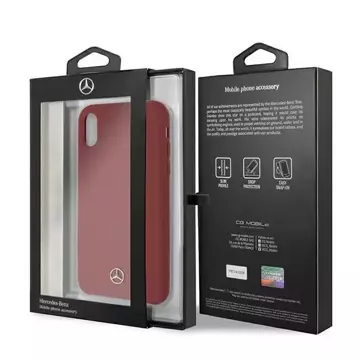 Mercedes MEHCI61SILRE Schutzhülle für Apple iPhone Xr 6.1" rot/rot Hardcase Silicone Line