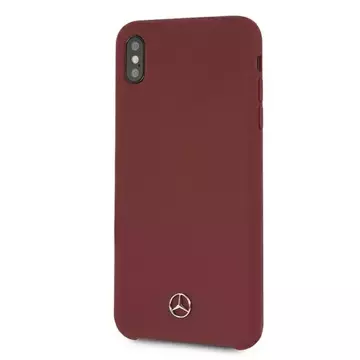 Mercedes MEHCI65SILRE Schutzhülle für Apple iPhone XS Max rot/rot Hardcase Silicone Line