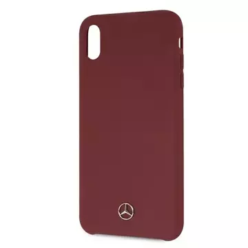 Mercedes MEHCI65SILRE Schutzhülle für Apple iPhone XS Max rot/rot Hardcase Silicone Line