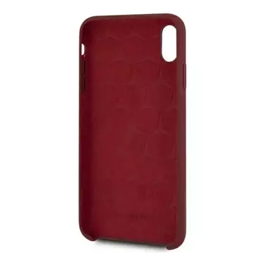 Mercedes MEHCI65SILRE Schutzhülle für Apple iPhone XS Max rot/rot Hardcase Silicone Line